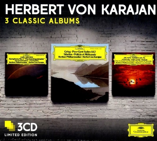 3 Classic Albums - 카라얀 (시벨리우스, 그리그, 닐센) [LP 미니어처 게이트폴드 자켓][3CD]